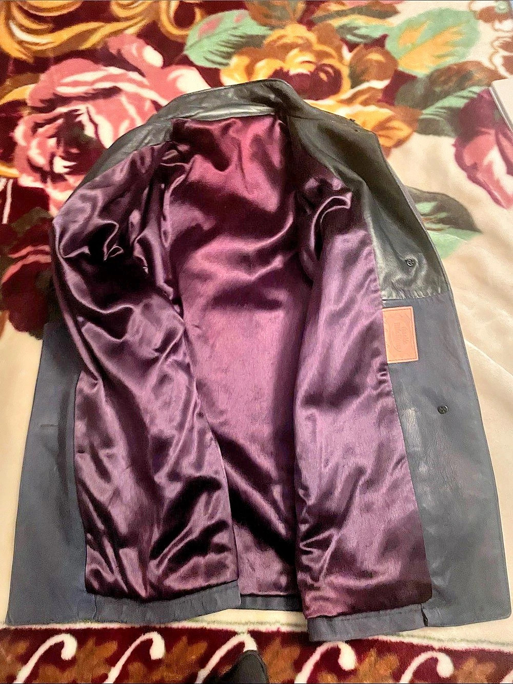 The Olde Hide House Women's Gray or Charcoal Gray Leather Jacket Size Large